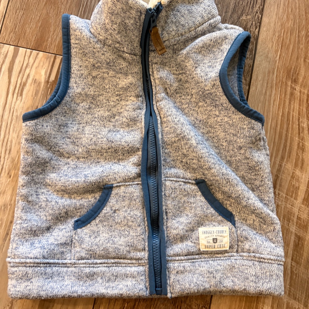Carter's Soft Gray Sherpa Vest